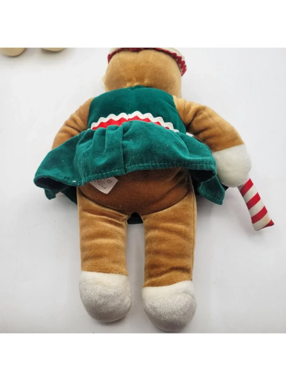 Target Christmas Gingerbread Girl Lot of 2 Plush Vintage 1990 Candy Cane Dress